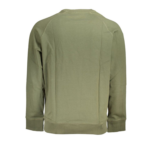 Green Cotton Men Sweater