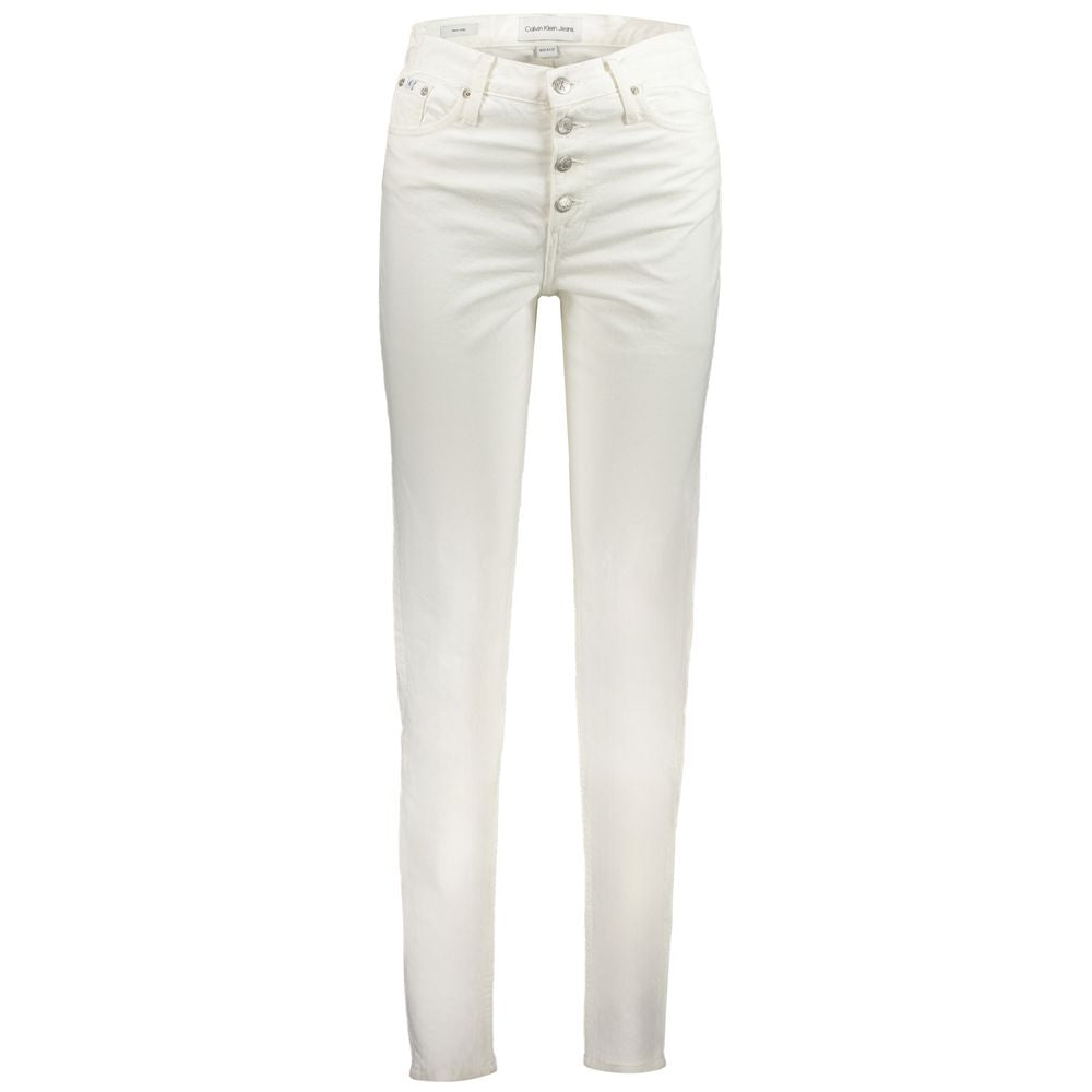 White Cotton Women Jeans