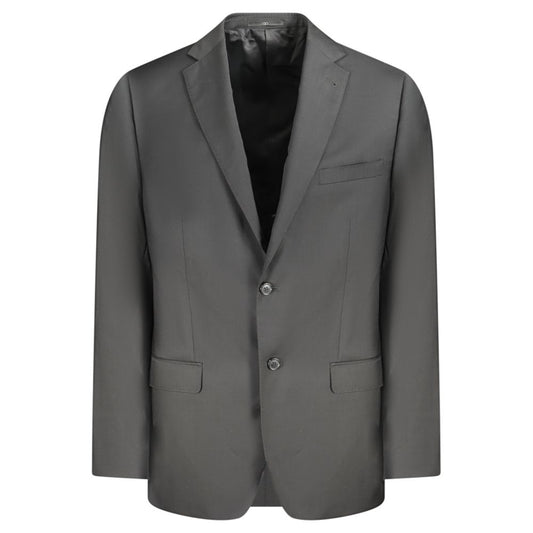 Black Wool Men Jacket