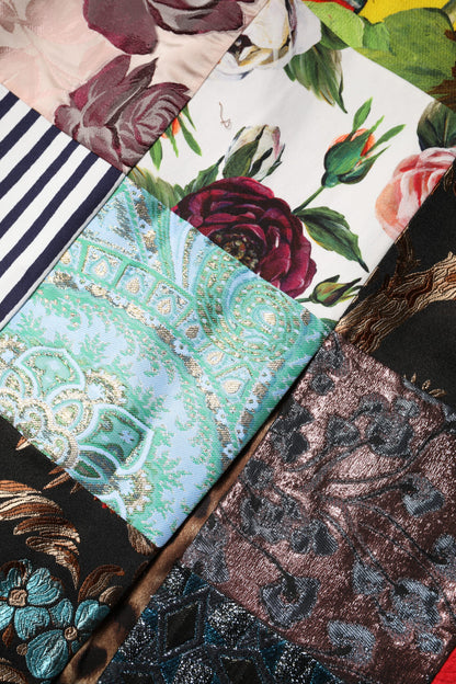 Multicolor Patchwork Sleeveless Sheath Dress