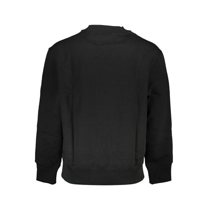 Black Cotton Men Sweater