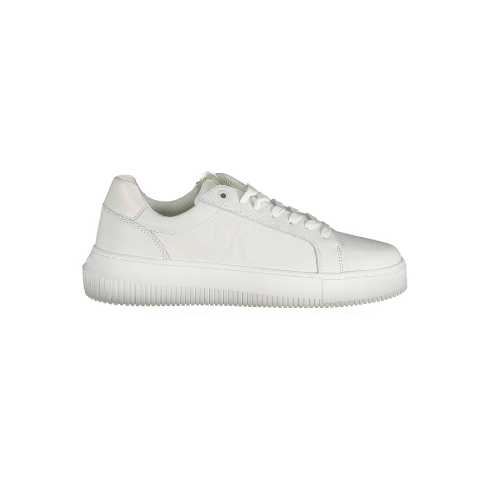 White Polyester Sneaker
