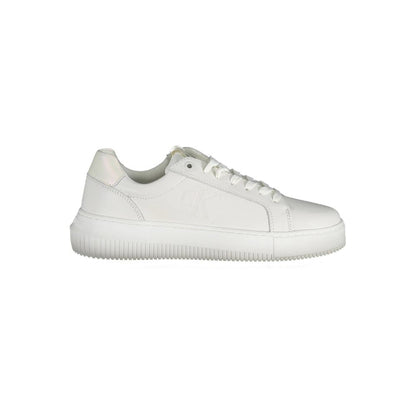 White Polyester Sneaker