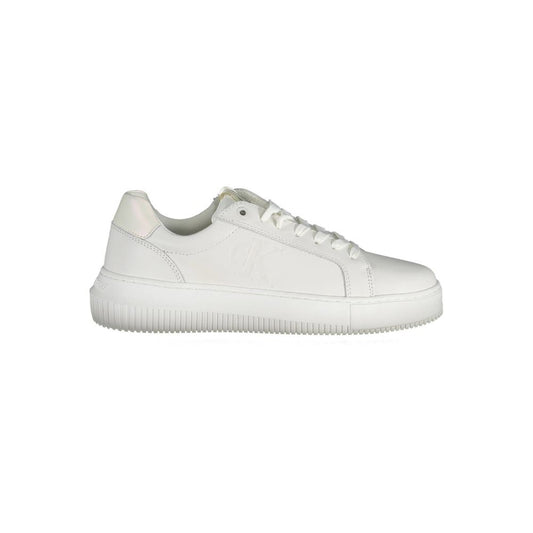 White Polyester Sneaker