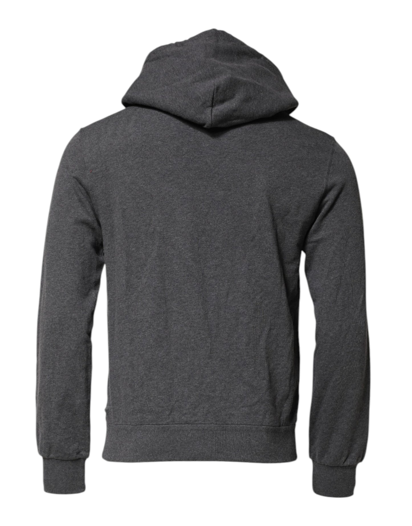 Gray Logo Patch Hooded Sweatshirt Sweater