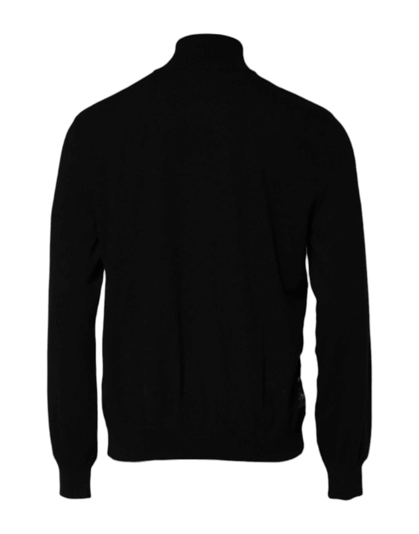 Black White Bandana Print Full Zip Sweater