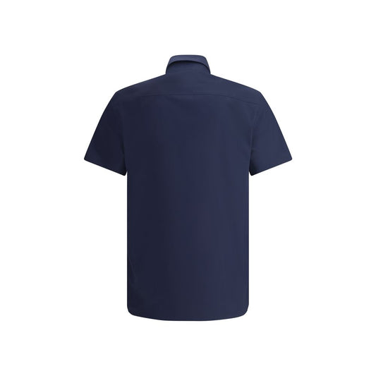 Blue Cotton Shortsleeve Shirt