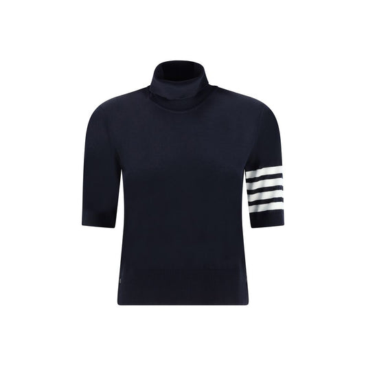 Blue Polyamide Turtleneck