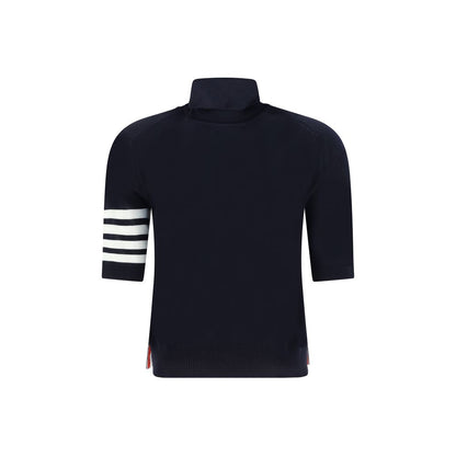 Blue Polyamide Turtleneck