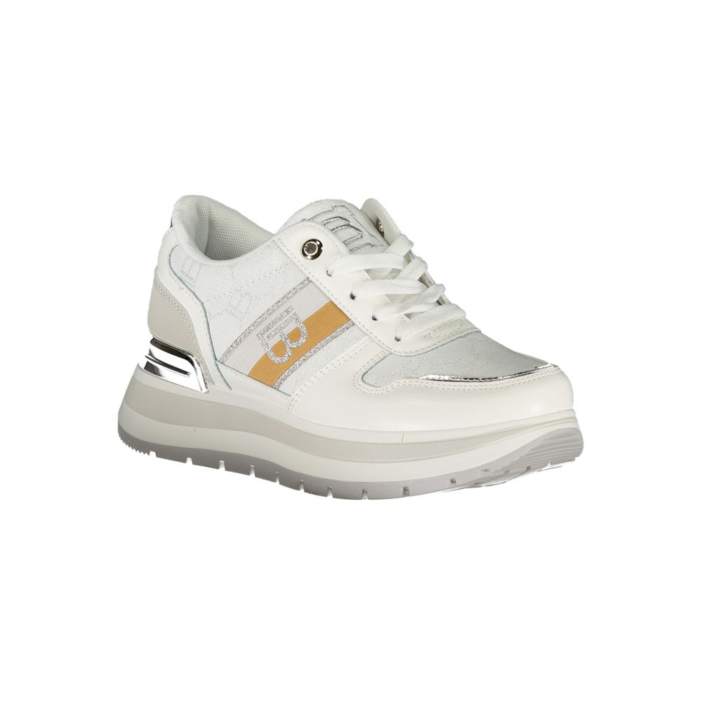 White Polyester Sneaker