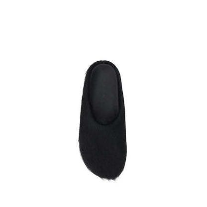 Black Rubber Mules