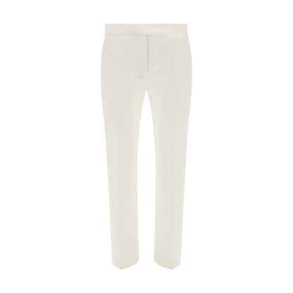 White Silk Casual Pants