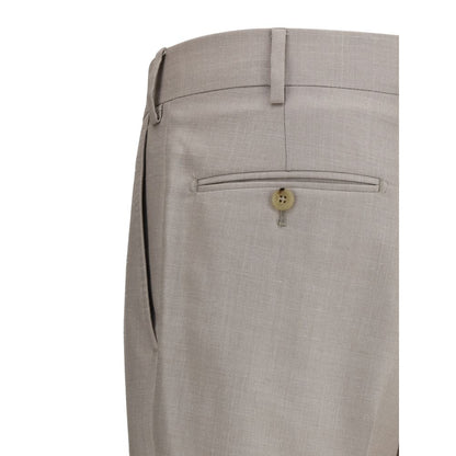 Beige Fleece Wool Two-Piece Suit