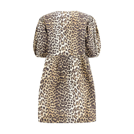Brown Cotton Casual Dress