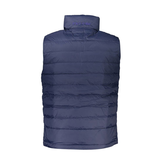 Blue Polyamide Men Jacket