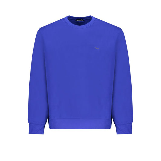 Blue Cotton Men Sweater