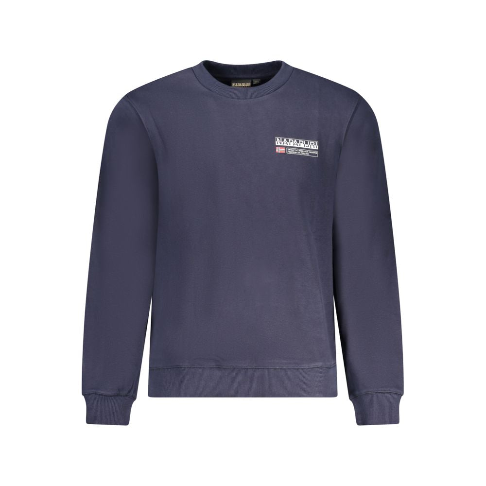 Blue Cotton Men Sweater