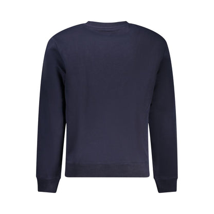 Blue Cotton Men Sweater