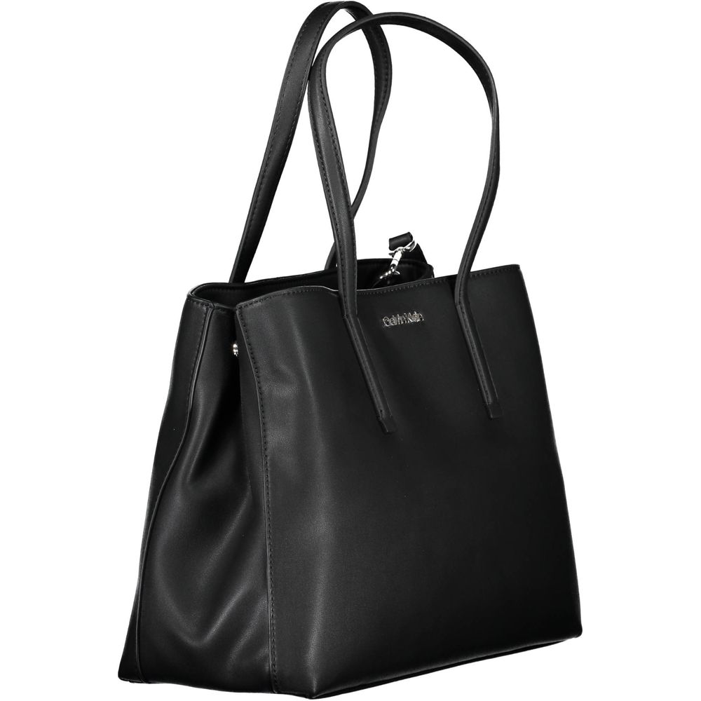 Black Polyester Handbag