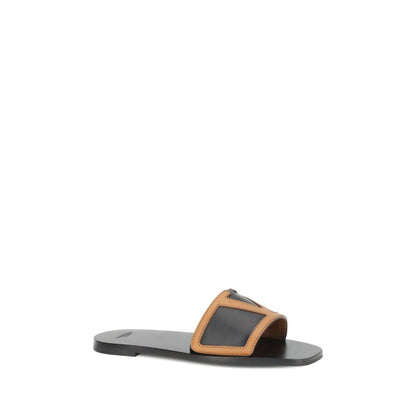Black Calf Leather Bos Taurus Sandals