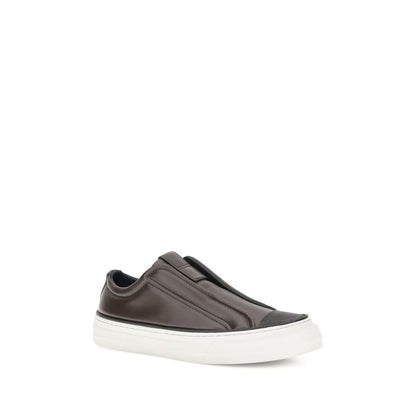 Black Rubber Low Top Sneakers