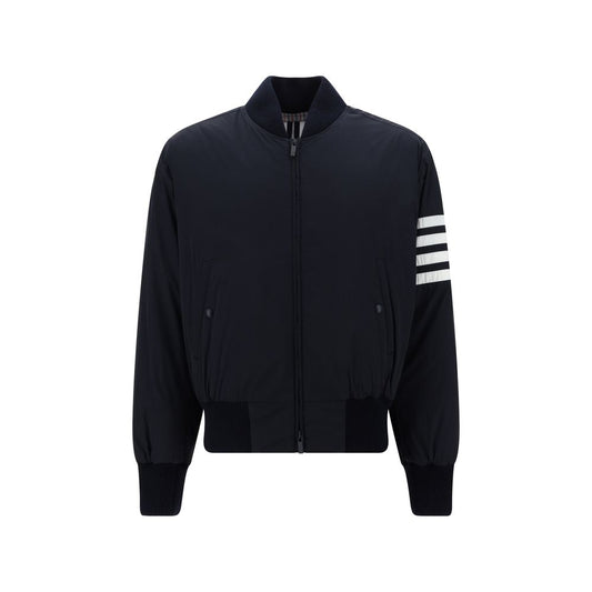 Blue Polyester Bomber