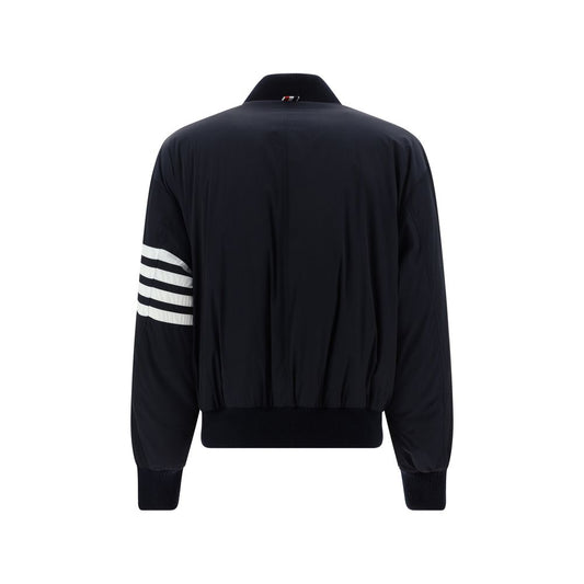 Blue Polyester Bomber