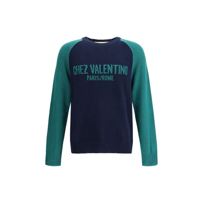 Blue Fleece Wool Sweatshirt