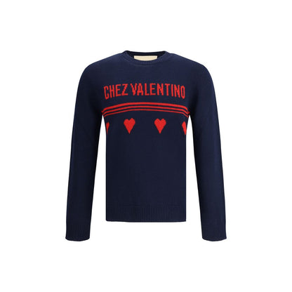 Blue Fleece Wool Sweatshirt