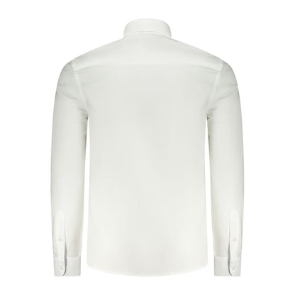 White Cotton Men Shirt