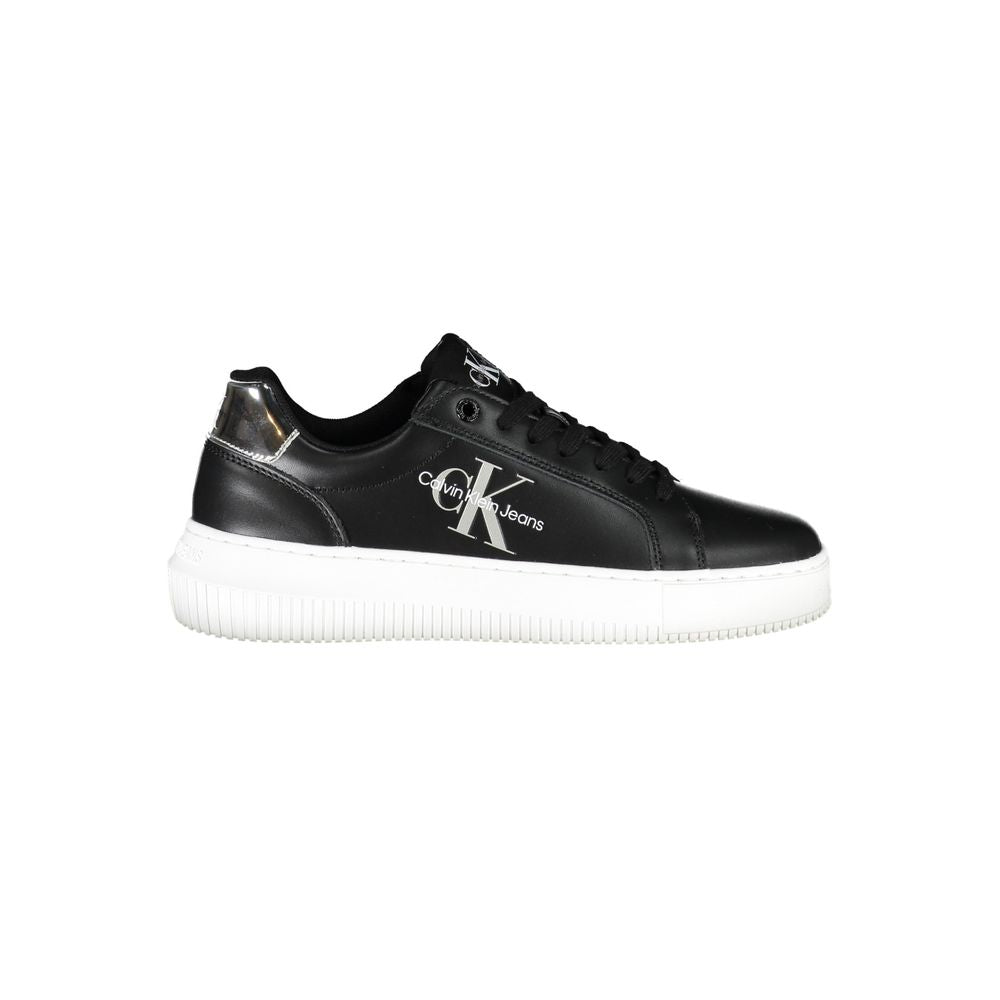Black Polyester Sneaker