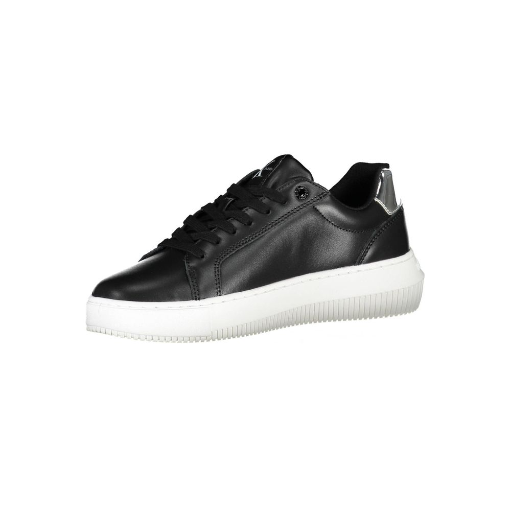 Black Polyester Sneaker