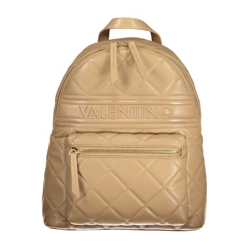 Beige Polyethylene Women Backpack