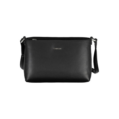 Black Polyester Women Handbag