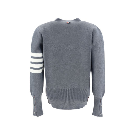 Gray Fleece Wool Cardigan