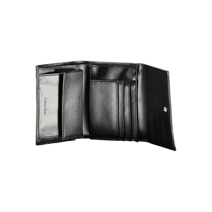 Black Polyester Women Wallet
