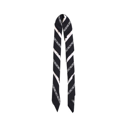 Black Silk Scarf
