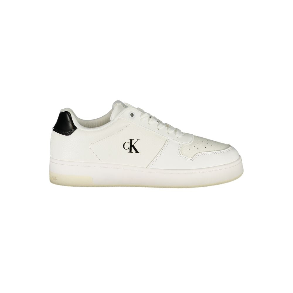 White Polyester Sneaker
