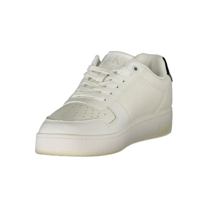White Polyester Sneaker