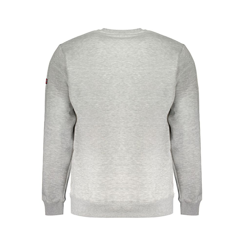 Gray Cotton Men's Sweater