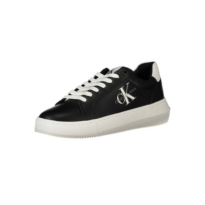 Black Polyester Sneaker