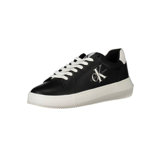 Black Polyester Sneaker