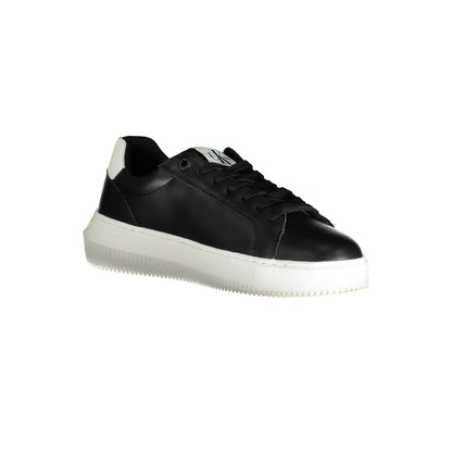 Black Polyester Sneaker
