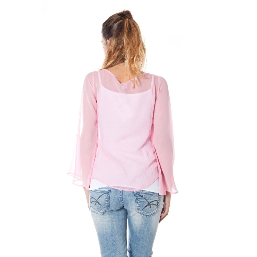 Pink Silk Women Top