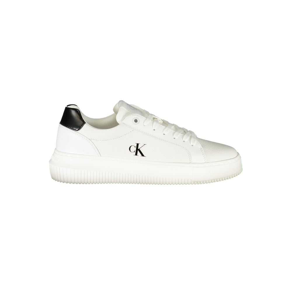 White Polyester Sneaker