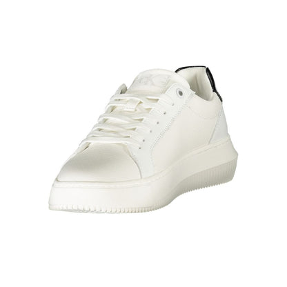White Polyester Sneaker