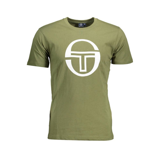 Green Cotton Men T-Shirt