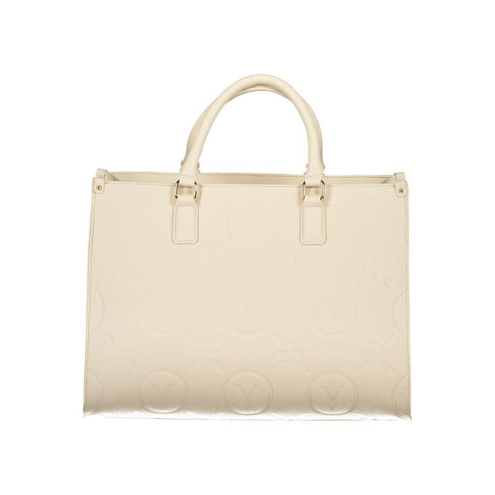 Beige Polyethylene Women Handbag
