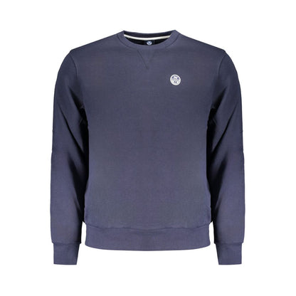 Blue Cotton Men Sweater