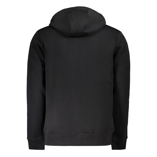 Black Cotton Men Sweater Hoodie